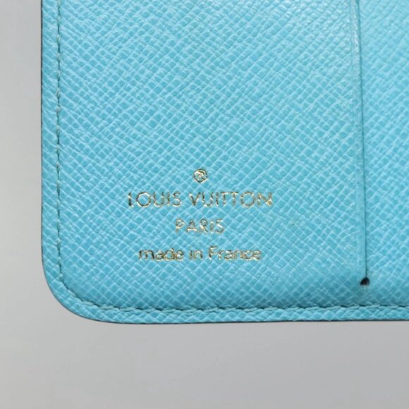 LOUIS VUITTON Monogram Groom Compact Zip Wallet Blue M60036 LV Auth hk2238 - Picture 15 of 16
